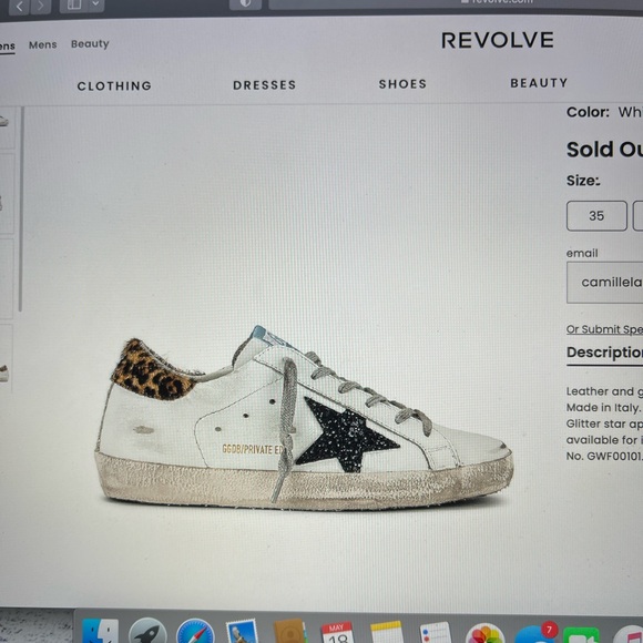 Golden Goose White and Black Sneakers - Picture 1 of 10